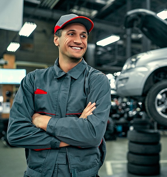 Mechanic in a repair shop